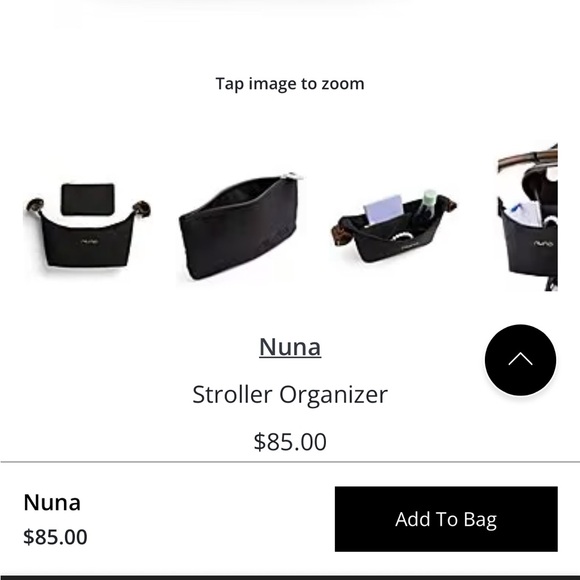 Nuna Kids Black Stroller Organizer with Removable Pouch - Picture 3 of 3